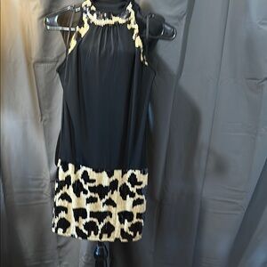 Arden B Black and Gold Sheath Cocktail Dress